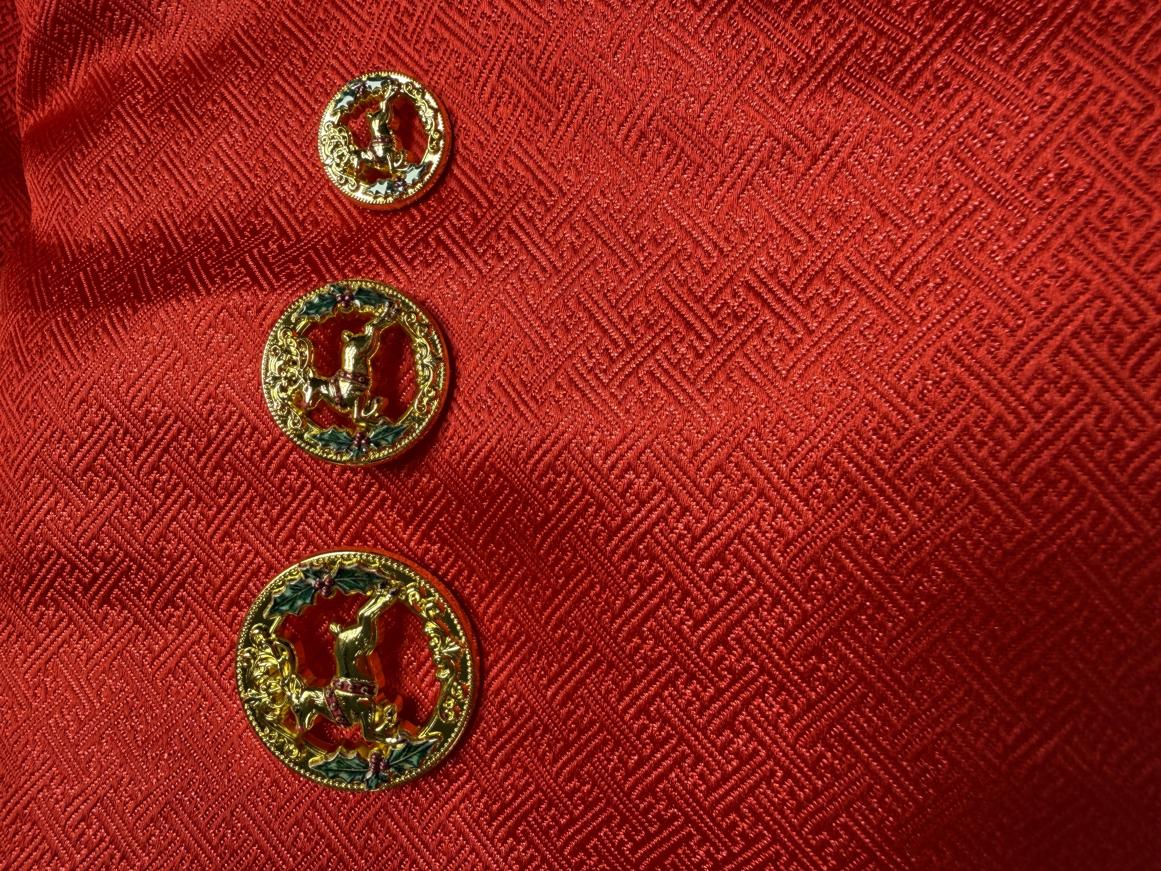 Rudolph Flying Reindeer Button
