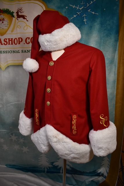 Cola Suit with Flair in Red Wool