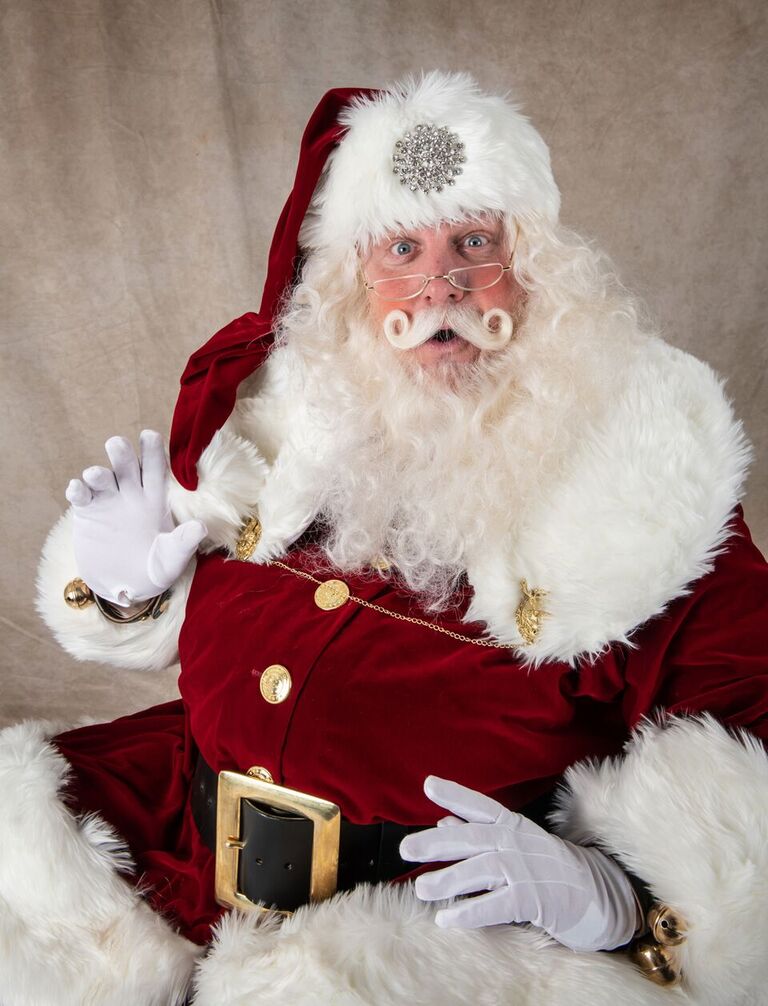 Cola Suit with White Christmas flair on jacket and detachable collar