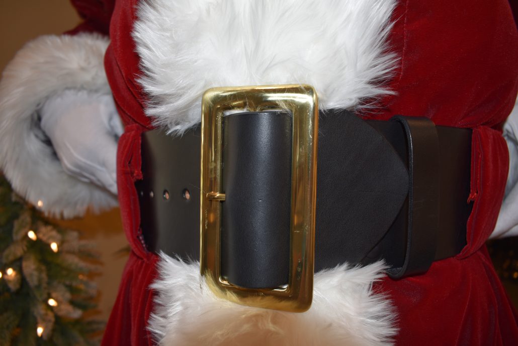 Narrow Gold Santa Buckle for 4" Belt Pro Santa Shop