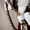 Santa Sleigh Bells Black Leather 29 Bells