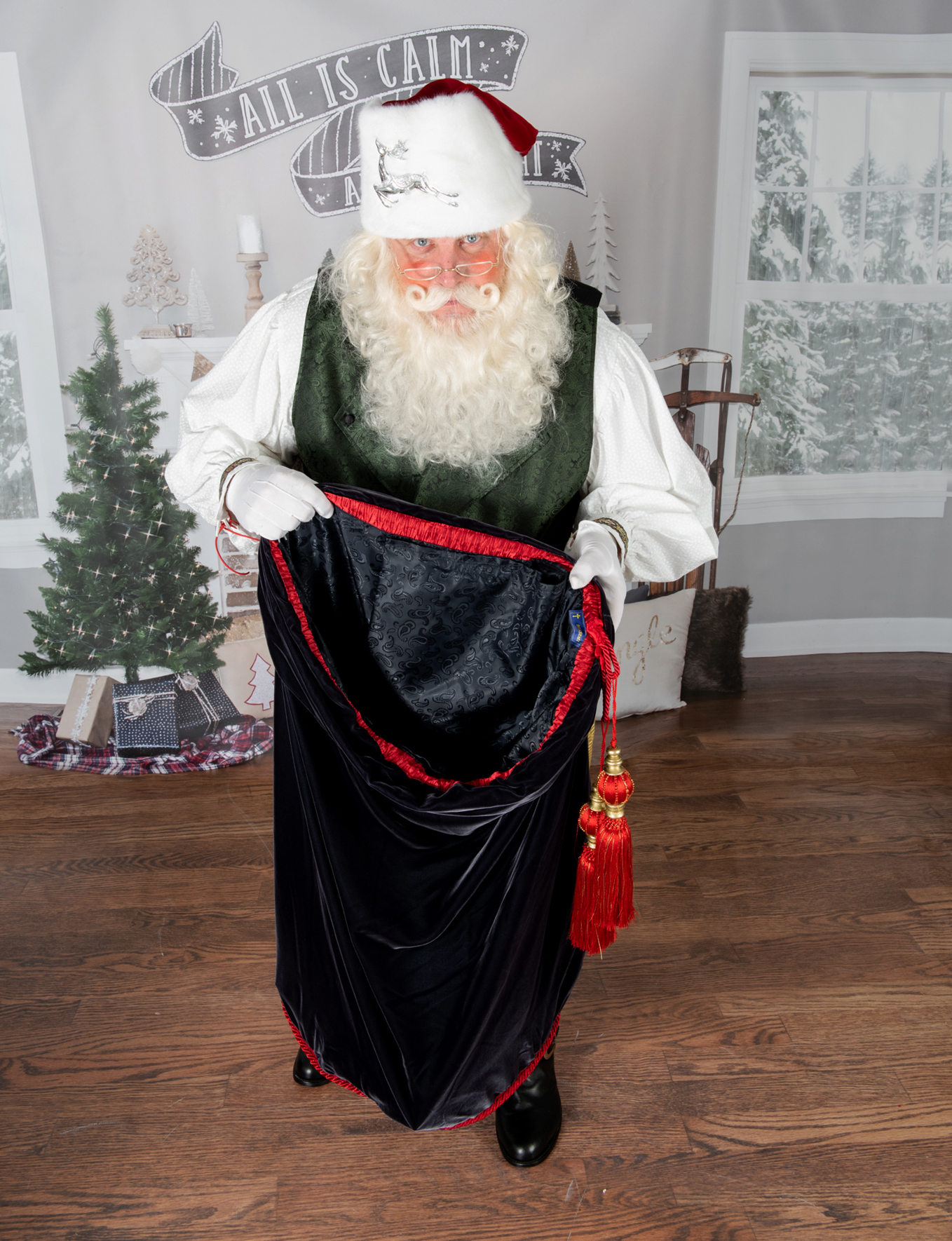 Jim Shore Santa With Toy Bag Ornament