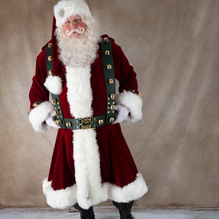 Traditional Santa Suit with Polar Bear Plush & white Christmas flair on  Front Fur - Pro Santa Shop
