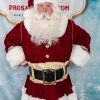 Cola Suit in Xmas Red, Gold Belt Panel and Marilyn Plush Fur - Image 6