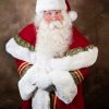 Majestic Robe in Scarlet with Snow White Fur and Green and Gold Braid - Image 5