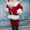 This classic Cola suit in scarlet velvet has embroidered belt loops a Peter Pan collar and is edged in Polar Bear II fur - Image 3