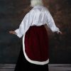 Black velvet skirt with Xmas paisley side overlay and white blouse - Image 3
