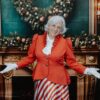 Mrs. Claus Candy Cane Skirt Ensemble - Image 2