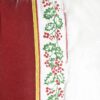 X-Mas Red Wool Melton Robe with Polar Bear Fur and Holly Trim - Image 2