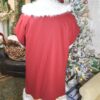 X-Mas Red Wool Melton Robe with Polar Bear Fur and Holly Trim - Image 3
