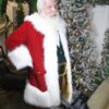 Luxurious Scarlet Velvet Santa Ensemble with Polar Bear Fur Accents - Image 2
