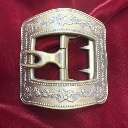 Antique Gold Holly Bough Vine Boot Buckle