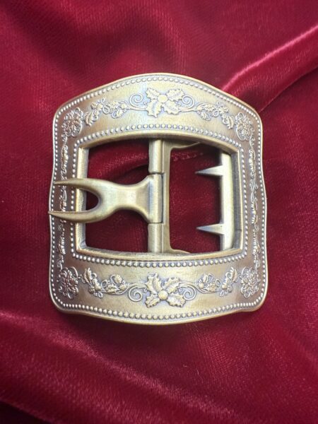 Antique Gold Holly Bough Vine Boot Buckle
