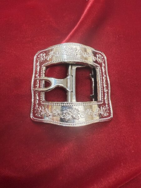 Silver Holly Bough Vine Boot Buckle