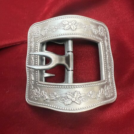 Antique Silver Holly Bough Vine Boot Buckle