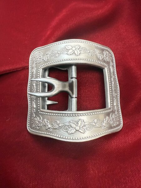 Antique Silver Holly Bough Vine Boot Buckle