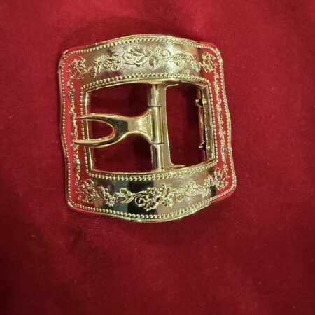 Shiny Gold Holly Bough Vine Boot Buckle