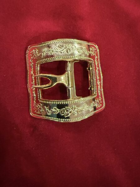 Shiny Gold Holly Bough Vine Boot Buckle