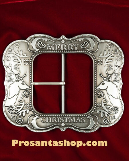 "Merry Christmas" buckle in four finishes (Gold, Antique Gold, Silver, Antique Silver) - Image 2