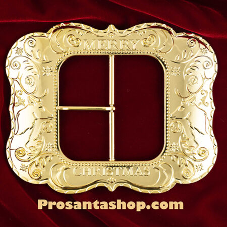 "Merry Christmas" buckle in four finishes (Gold, Antique Gold, Silver, Antique Silver) - Image 3