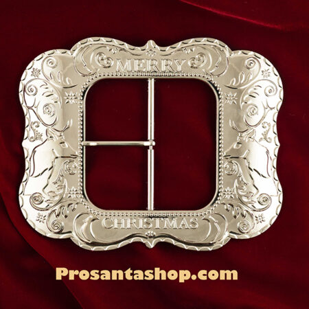 "Merry Christmas" buckle in four finishes (Gold, Antique Gold, Silver, Antique Silver) - Image 4