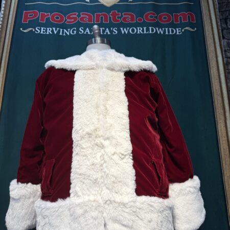 Ready to Wear Burgandy Traditional Suit w/ Rabbit Fur