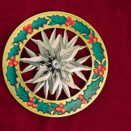 Pointed Snowflake and Holly Wreath Buckle