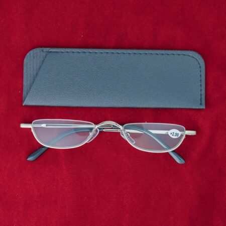 GOLD OR SILVER half Moon Crescent READING GLASSES