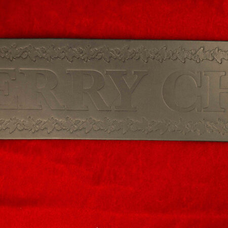 Santa 4" Leather Belt w/ Text Embossed